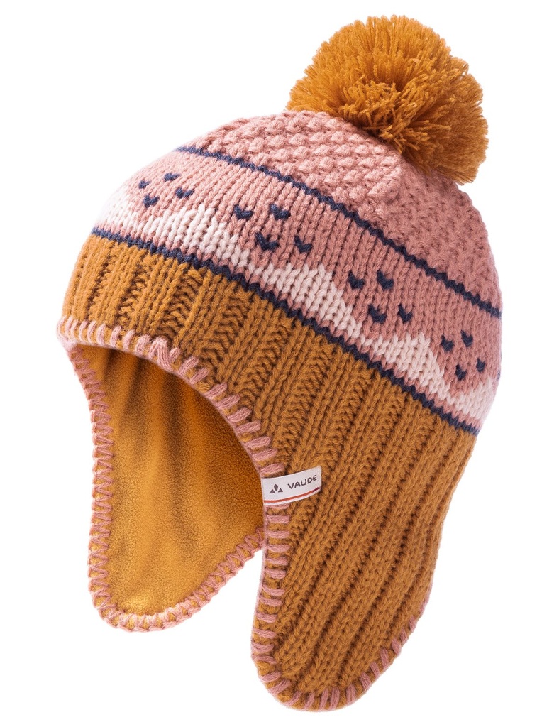 Kids Knitted Cap IVsiltbrown/rose